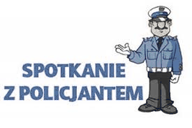 Baner z napisem spotkanie z policjantem